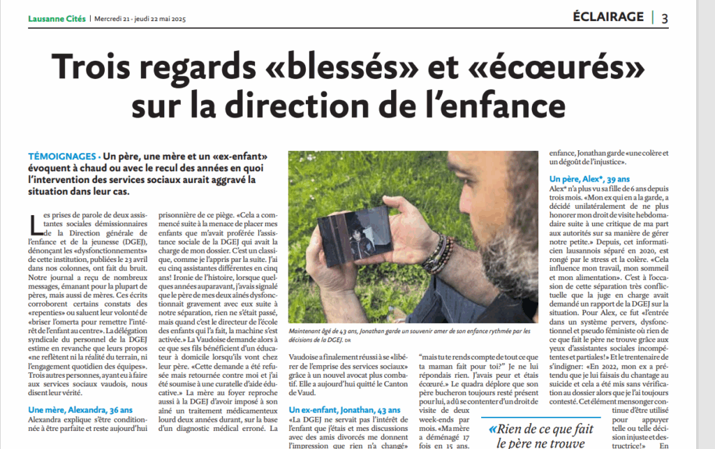 Trois regards «blessés» et «écœurés»  sur la direction de l’enfance