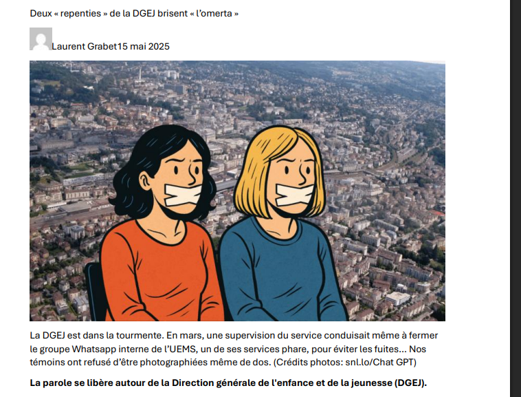 Deux « repenties » de la DGEJ brisent « l’omerta »