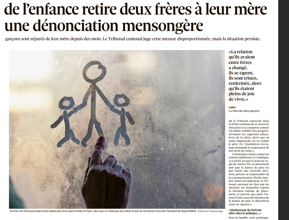 de l’enfance retire deux frères à leur mère