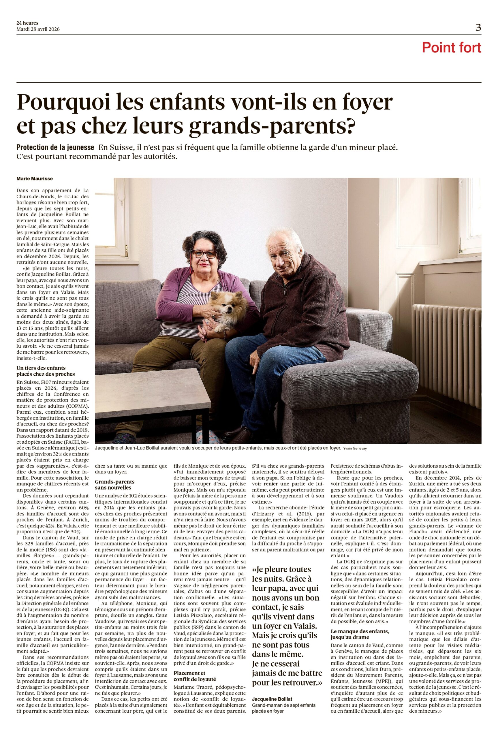 Pourquoi les enfants vont-ils en foyer et pas chez leurs grands-parents? 