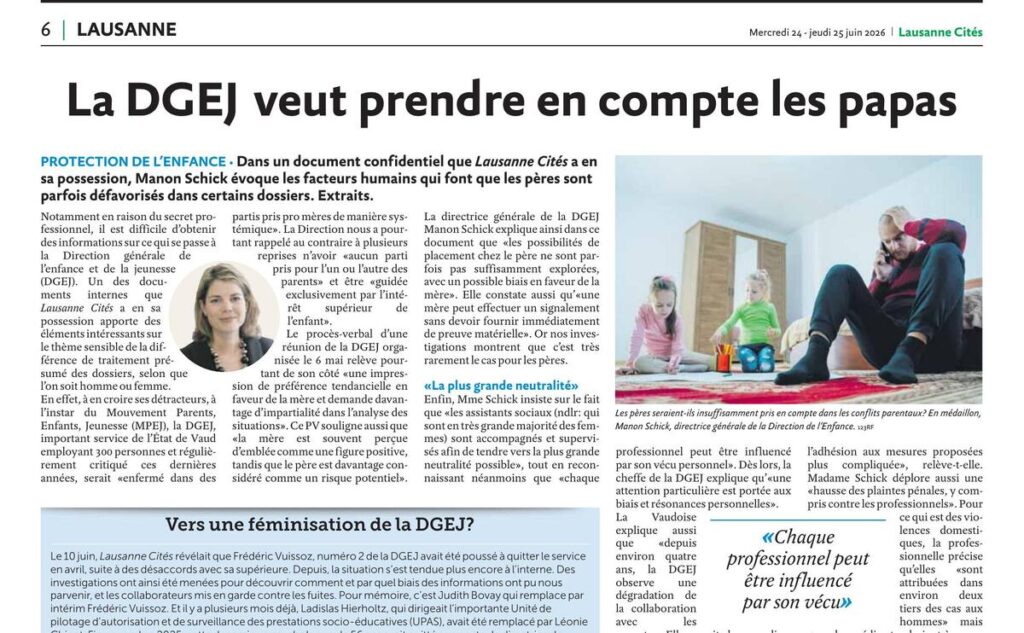 La DGEJ veut prendre en compte les papas