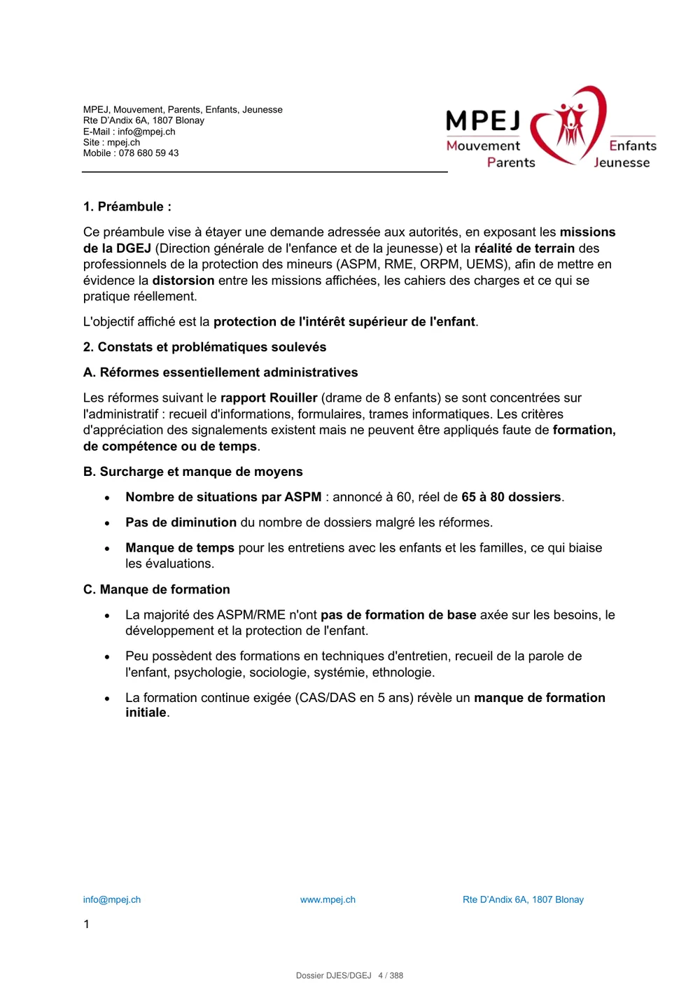 Dossier complet DJES/DGEJ · MPEJ, octobre 2026, Page 3