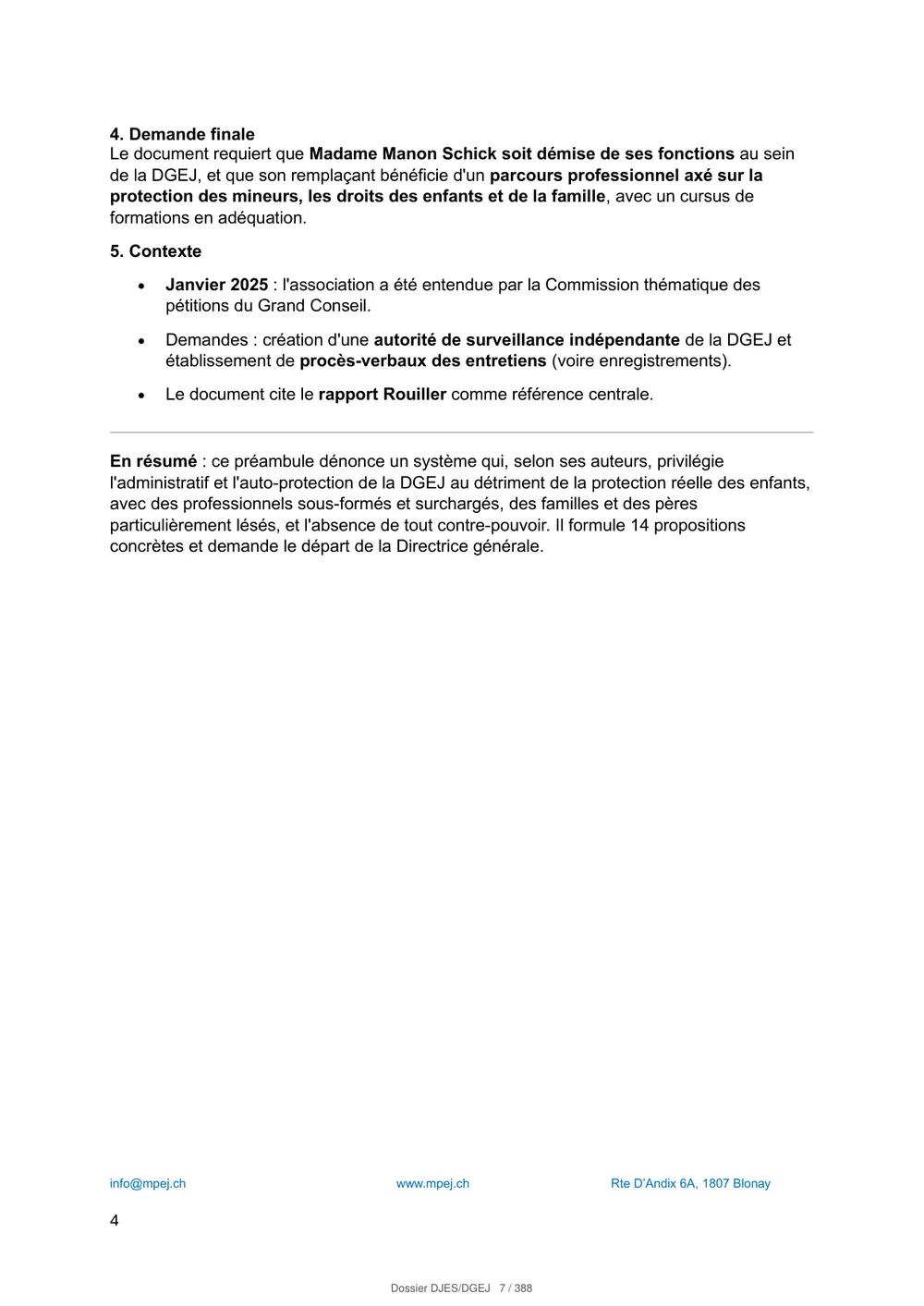 Dossier complet DJES/DGEJ · MPEJ, octobre 2026, Page 6
