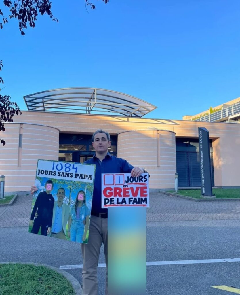 Nyon : un père en grève de la faim devant le tribunal, « 1084 jours sans papa »